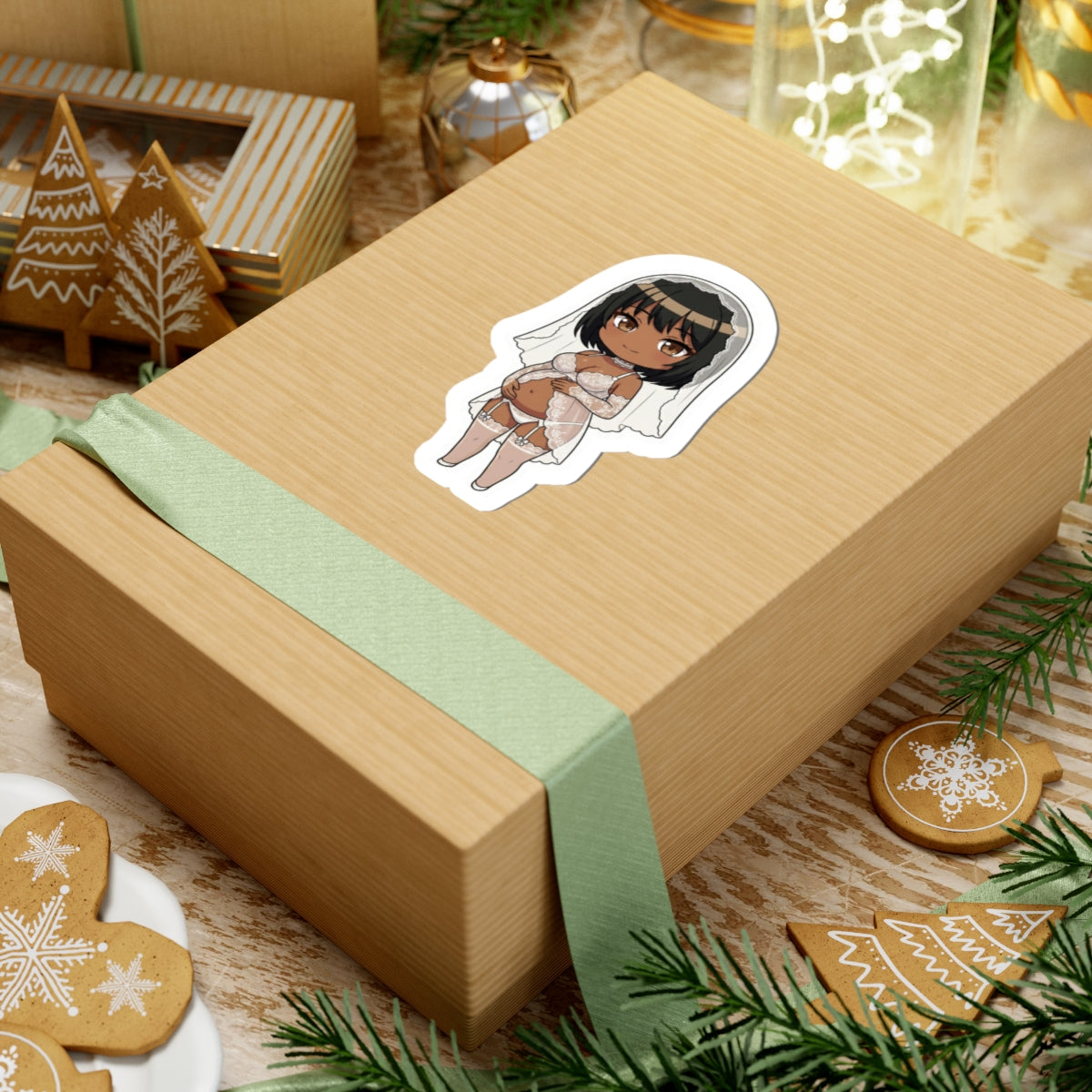 マタニティーブライダルシリーズ (Maria Rose) Belly Doll — Cute Chibi Maternity Wedding Decal