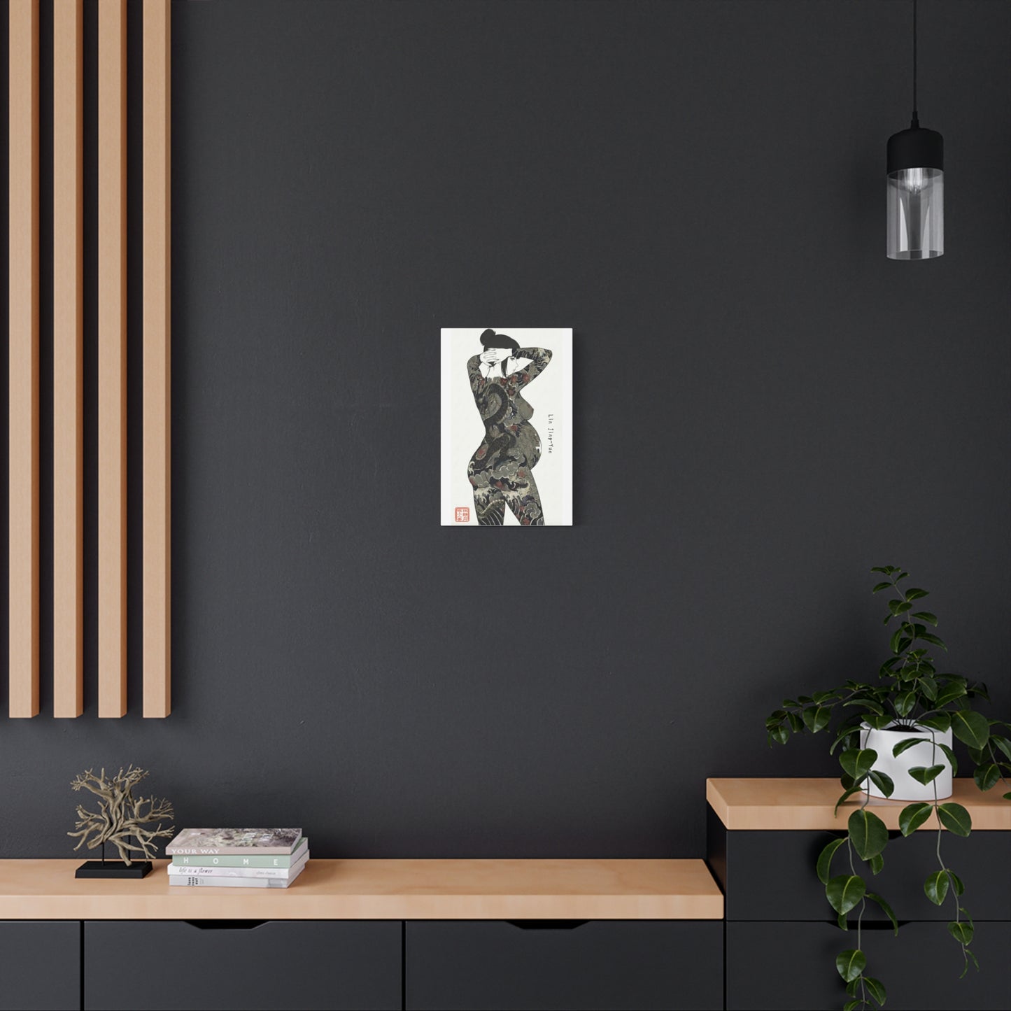 "Lin Jing-Yue" - The Supreme Wife (Back View) | Matte Canvas Print (“極上の人妻”)
