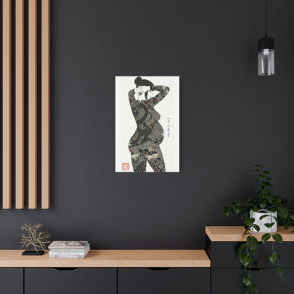 "Lin Jing-Yue" - The Supreme Wife (Back View) | Matte Canvas Print (“極上の人妻”)