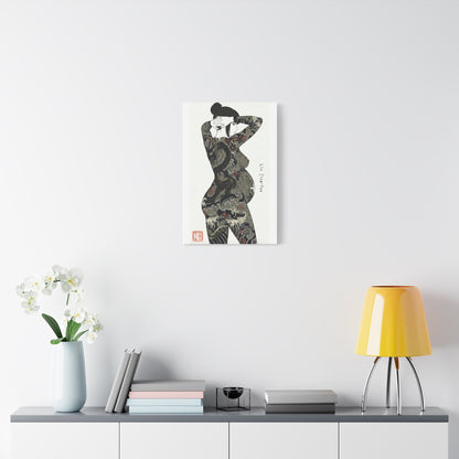 "Lin Jing-Yue" - The Supreme Wife (Back View) | Matte Canvas Print (“極上の人妻”)