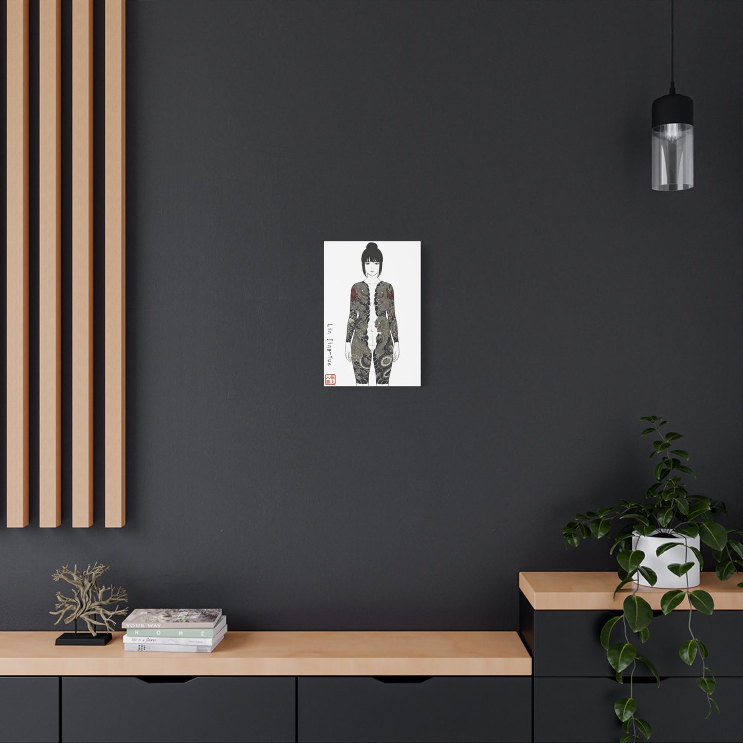 "Lin Jing-Yue" - The Supreme Wife (Front View) | Matte Canvas Print (“極上の人妻”)