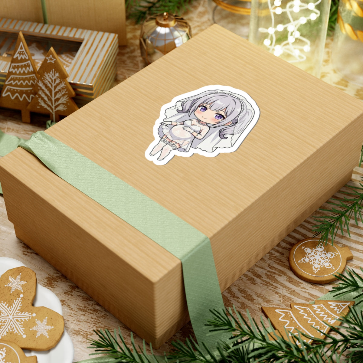マタニティーブライダルシリーズ (Mia Fleur) Belly Doll — Cute Chibi Maternity Wedding Decal