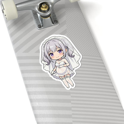 マタニティーブライダルシリーズ (Mia Fleur) Belly Doll — Cute Chibi Maternity Wedding Decal