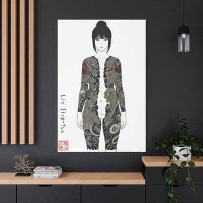"Lin Jing-Yue" - The Supreme Wife (Front View) | Matte Canvas Print (“極上の人妻”)